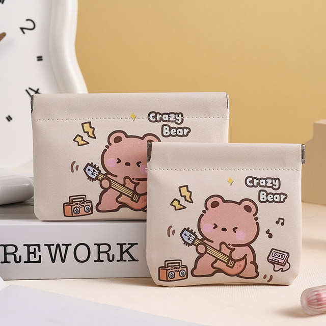 Sanrio shrapnel storage bag lipstick makeup bag change bag carry bag sanitary napkin automatic closing bag