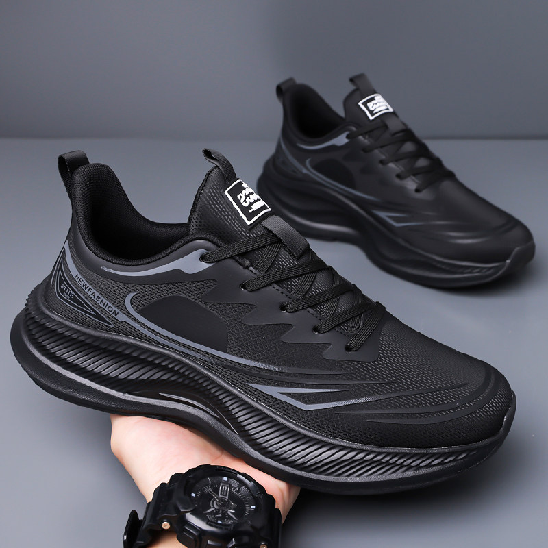 棱石男鞋2025冬季新款男士运动鞋轻便加绒皮面软底休闲减震跑步鞋,淘宝优惠券,粉丝福利购,淘宝优惠卷