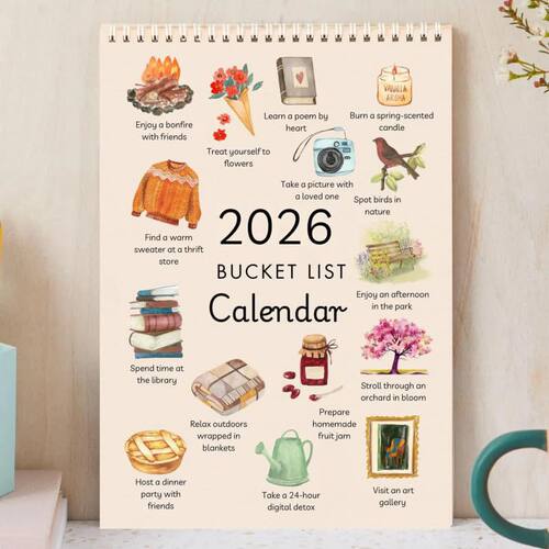 TK个性畅销新潮Calendario de lista de deseos 2026愿望清单日历 - 图1