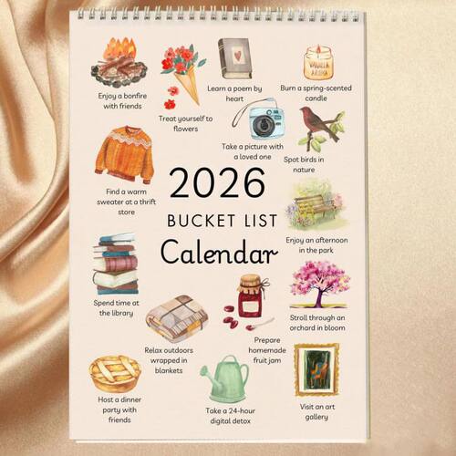 TK个性畅销新潮Calendario de lista de deseos 2026愿望清单日历 - 图3