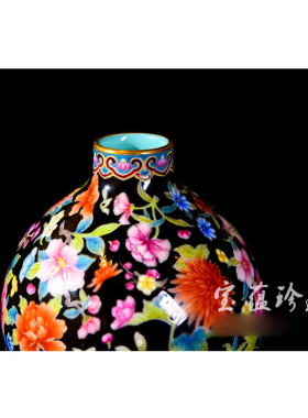 景德镇手绘陶瓷家居客厅葫芦瓶
