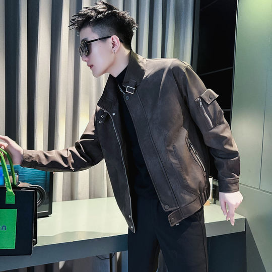 秋冬加绒加厚皮衣男士流行保暖皮夹克2025新款爆款高级感痞帅外套