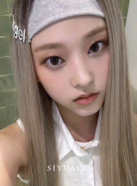 haerin姜海粼小猫同款灰色发带女