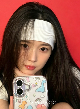 IU同款美式条纹弹力束发带头带女