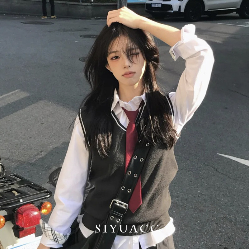 韩系酒红纯色免打领带学院风秋冬休闲领巾时尚简约百搭围巾配饰女,淘宝优惠券,粉丝福利购,淘宝优惠卷