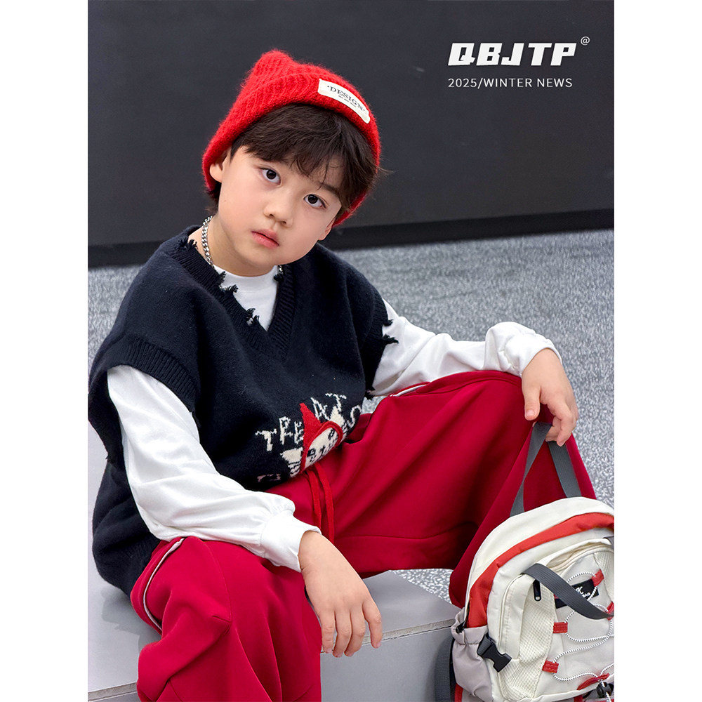 Q宝家童品11月新款 男童时尚工装裤冬季加绒裤子儿童百搭休闲裤潮,淘宝优惠券,粉丝福利购,淘宝优惠卷