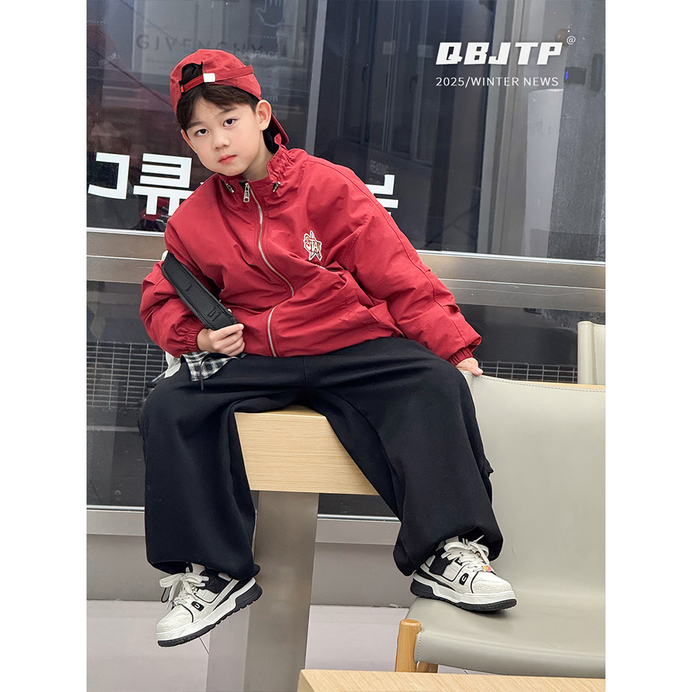 Q宝家童品10月新款 男童时尚工装裤冬季加绒裤子儿童韩系休闲裤潮,淘宝优惠券,粉丝福利购,淘宝优惠卷