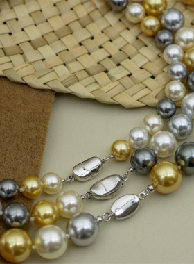 S925仿冷光澳白南洋珍珠系列项链