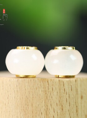 巴山翠14*11mm孔2.5mm白算盘珠