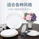 Flat plate melamine plastic white round fast food barbecue