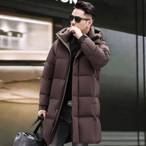 2025新款冬季羽绒服男款加厚连帽户外休闲免洗中长款极寒保暖外套 - 图2