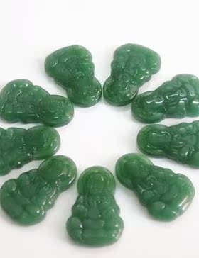 仿玉翡翠观音菩萨项链小礼品吊坠