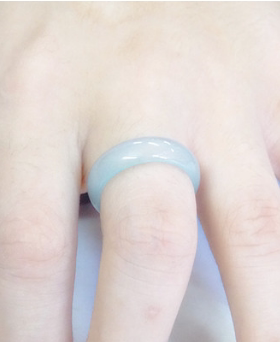 天然玉石a级冰底紫罗兰蓝色戒指