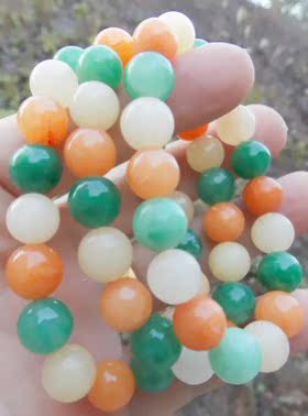 绿东陵福禄寿糖果色少女款风手串