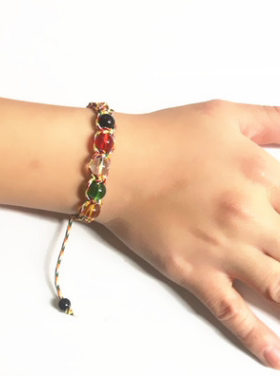 手工编织转运珠端午节五彩绳