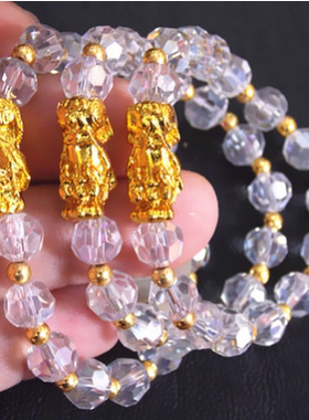 越南沙金电镀饰品切面手串