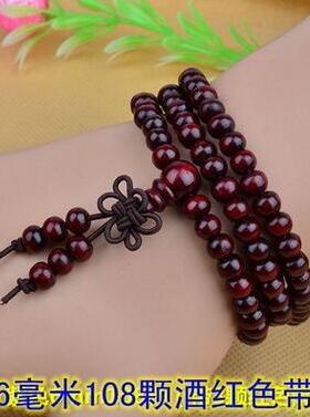 棕色缠绕手环加长宗教风佛珠