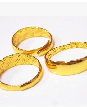 饰品戒指硬币光面铜镀金东莞厂