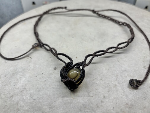 杂露集手工合作简约眼睛玛瑙守护项链