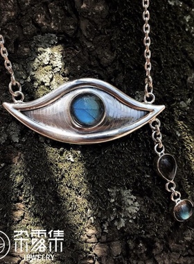 杂露集自制《清澈之眼》拉长石项链