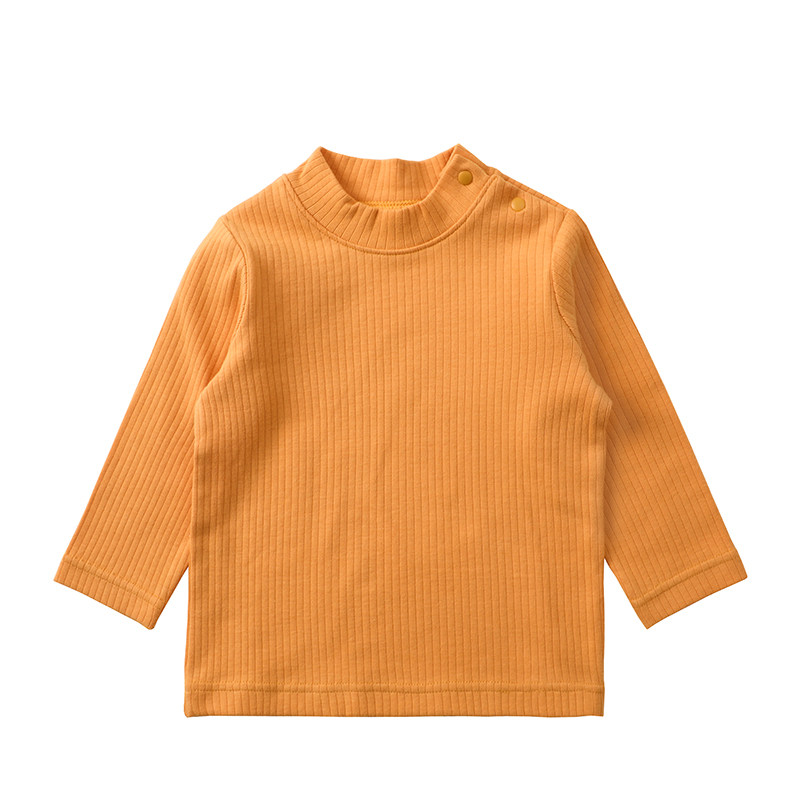 80-140儿童打底衫半高领纯棉弹力宝宝长袖T恤小码肩扣男女童内搭,淘宝优惠券,粉丝福利购,淘宝优惠卷