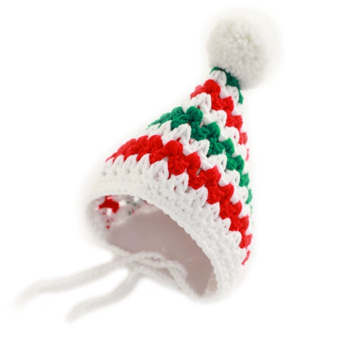 Собаки и кошачьи питомец рождественские шляпы рука -наклонный новый год плюшевый кот кот кот чистый милый новогодний платье