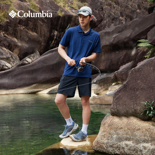 ຊຸດການຫາປາ Columbia ຜູ້ຊາຍແຂນສັ້ນແຫ້ງໄວ breathable