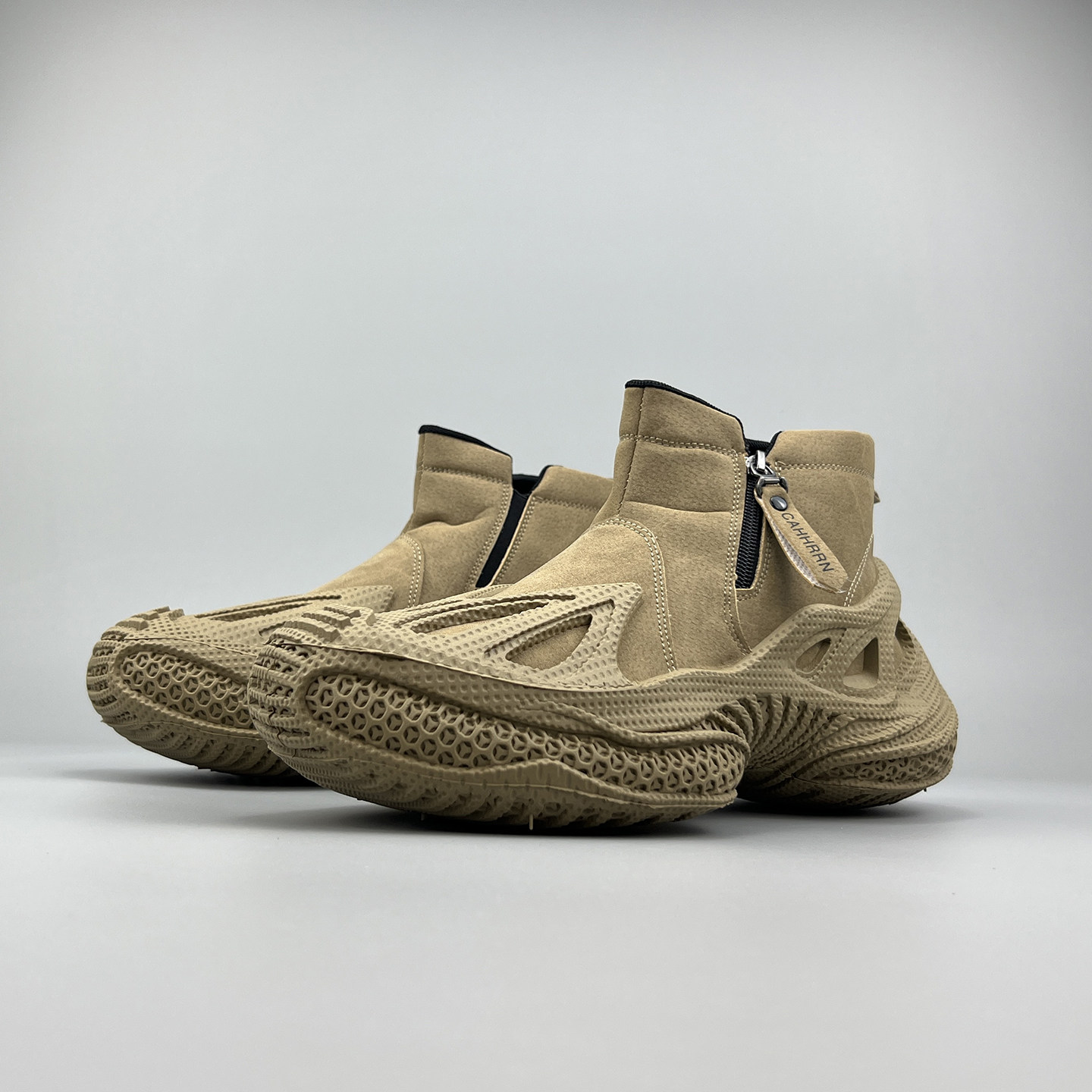 外贸男士春秋高帮拉链款机甲鞋厚底增高复古一脚蹬老爹鞋户外潮鞋,淘宝优惠券,粉丝福利购,淘宝优惠卷