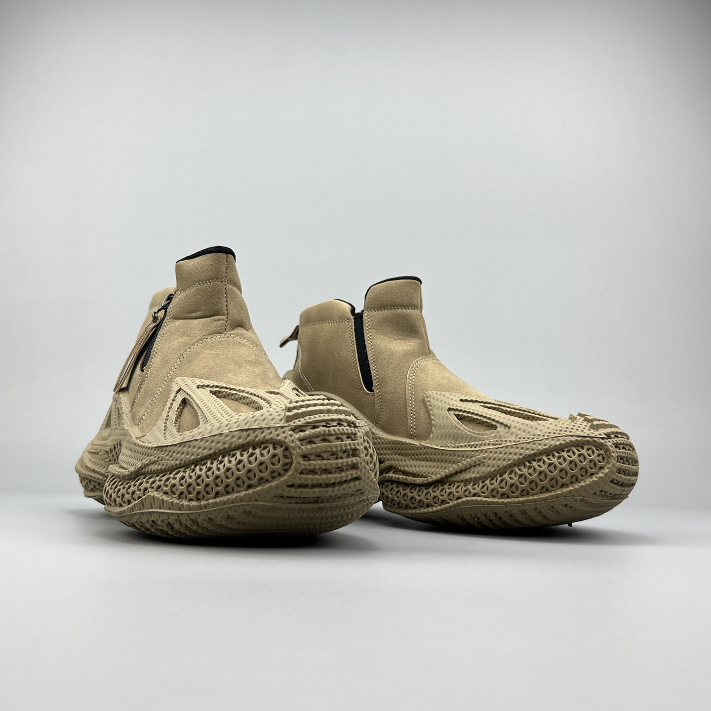 外贸男士春秋高帮拉链款机甲鞋厚底增高复古一脚蹬老爹鞋户外潮鞋,淘宝优惠券,粉丝福利购,淘宝优惠卷