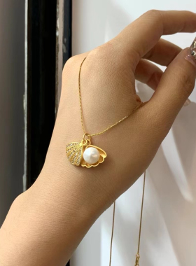 s925纯银24k包金女镶玉麒麟福字玉玺方印挂坠个性天然和田玉项链