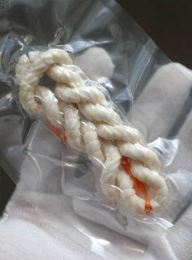 7/8mm斜切薄片白玉菩提猪大肠手链 绕指绕文玩大肠