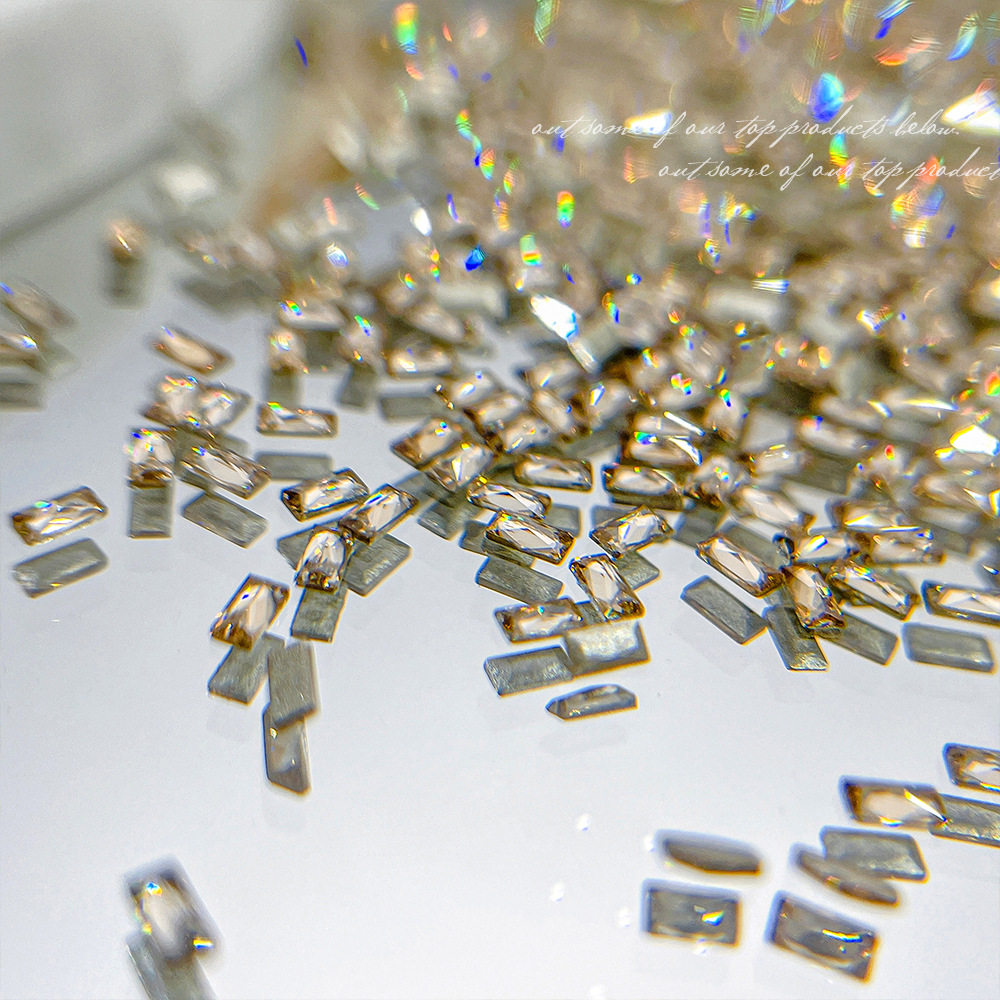 爆闪小长方平底锆石钻美甲饰品迷你直角异形钻水晶钻石指甲装饰贴,淘宝优惠券,粉丝福利购,淘宝优惠卷