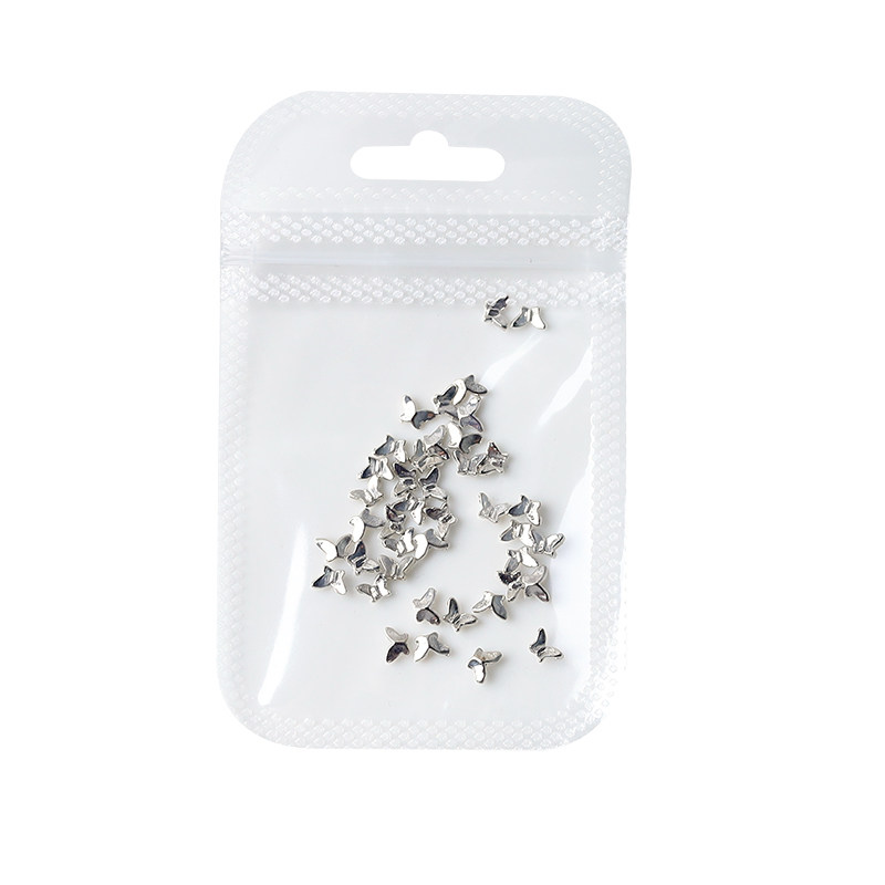 美甲迷你金属蝴蝶金银色立体小蝴蝶日式合金铆钉饰品百搭指甲装饰,淘宝优惠券,粉丝福利购,淘宝优惠卷