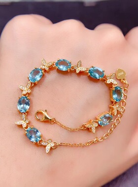 女银925纯银手链空托气质仙美款