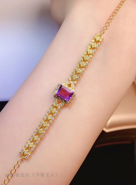 s925纯银手链空托超闪手表精工