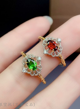 纯银花边蕾丝戒指空托