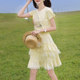 ATAR summer embroidered ກະໂປງ elastic ແຂນສັ້ນ
