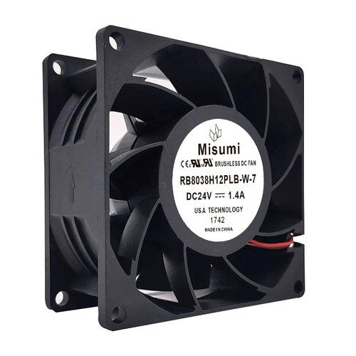 米思米 RB8038H12PLB-W-7 4V 1.4A 8038大风量变频器空压机风扇 - 图0