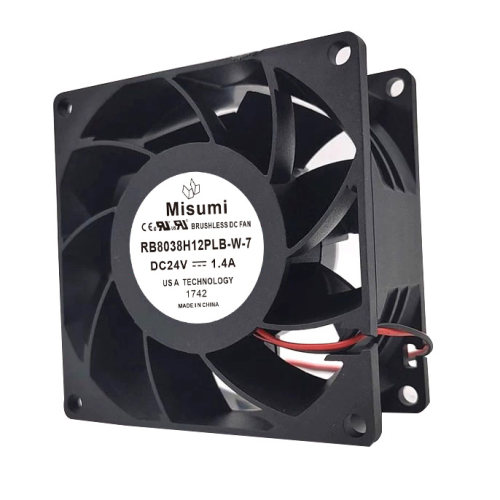 米思米 RB8038H12PLB-W-7 4V 1.4A 8038大风量变频器空压机风扇 - 图1