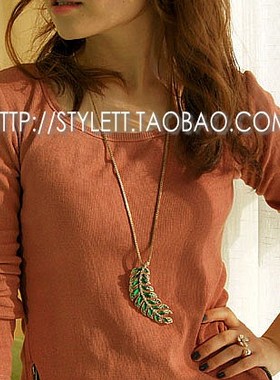 镀琅毛衣链合金复古设计款女