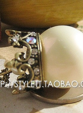 欧美项链炫彩大珍珠女仿珍珠