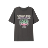 Короткая милая футболка с коротким рукавом для отдыха, оверсайз, по фигуре