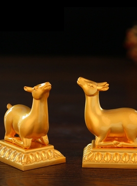 电镀鎏金彩绘桌面摆件密宗法器