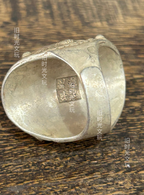 西藏藏银戒指镶嵌红宝石霸气男款戒指开口可调节影视复古民族风