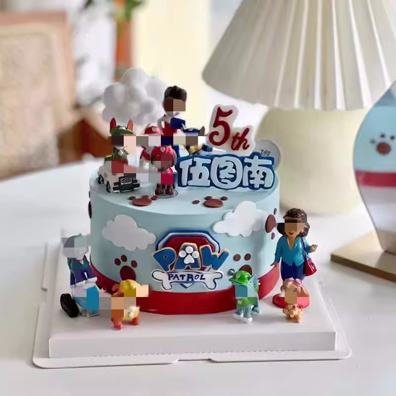 网红男孩生日烘焙蛋糕装饰卡通狗狗队摆件宝宝小狗狗蛋糕插件插牌,淘宝优惠券,粉丝福利购,淘宝优惠卷