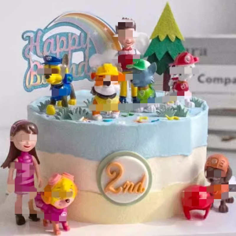 网红男孩生日烘焙蛋糕装饰卡通狗狗队摆件宝宝小狗狗蛋糕插件插牌,淘宝优惠券,粉丝福利购,淘宝优惠卷