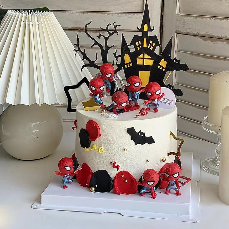 蜘蛛侠复仇者联盟蛋糕装饰摆件英雄美国队长钢铁侠超人甜品台插件,淘宝优惠券,粉丝福利购,淘宝优惠卷