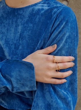 GOLDY日韩系链条多层个性戒指