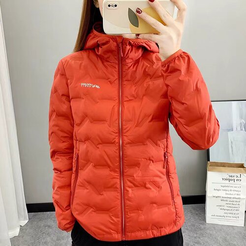 90白鸭绒羽绒服女轻薄显瘦保暖外套户外连帽挡风百搭羽绒衣休闲衣 - 图1