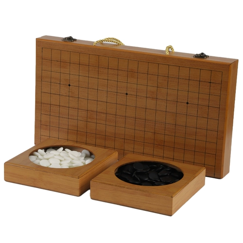 Детская стратегическая игра, портативная Гомоку для школьников, складные деревянные шахматы, комплект, подходит для начинающих
